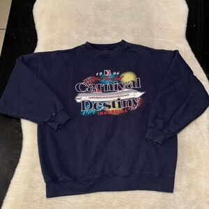VTG Carnival Destiny Inaugural 1996 Men’s Blue Pullover Sweater Size‎ XL